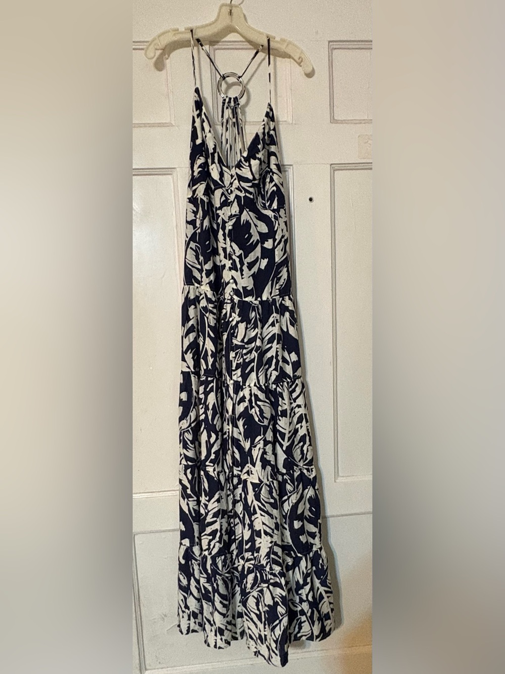 Fashion Nova Black & White Floral Maxi Dress